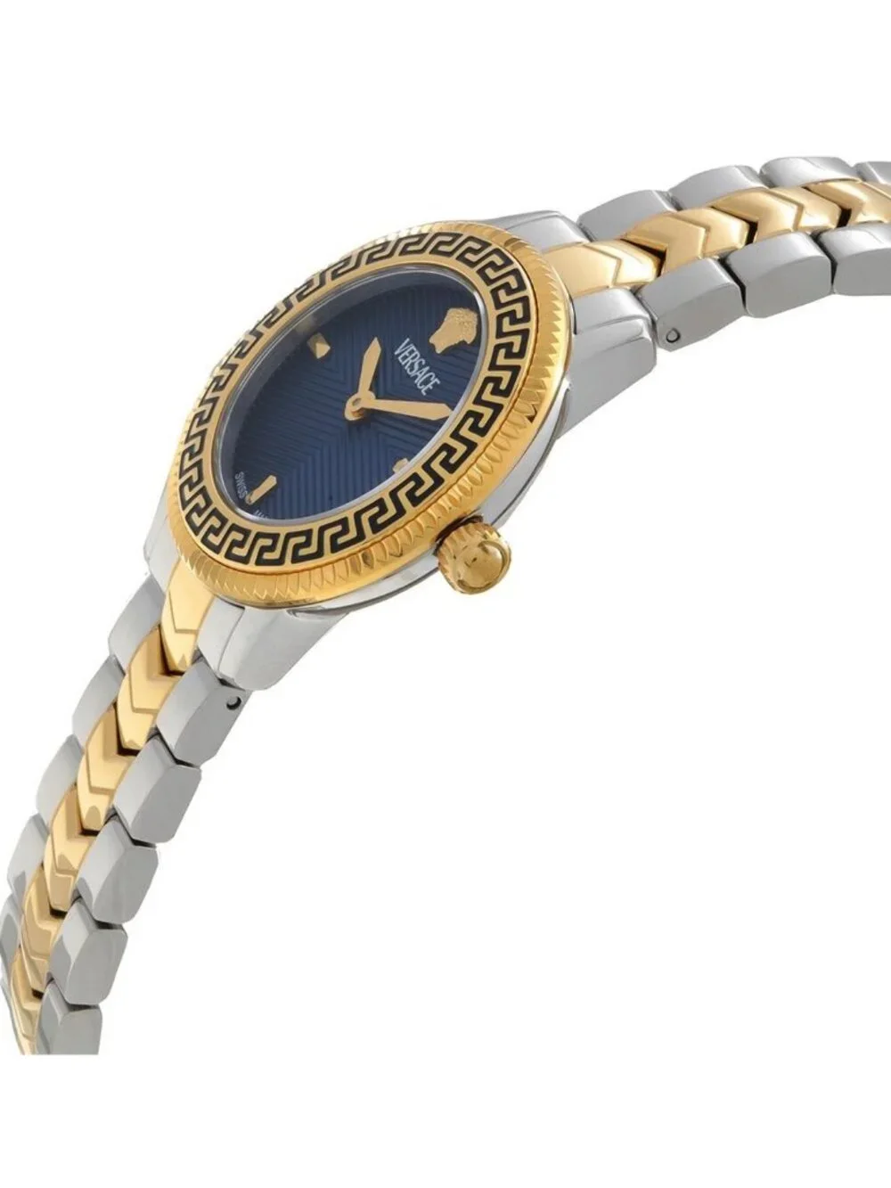 NWT Versace V-Icon Quartz Blue Dial Ladies Watch